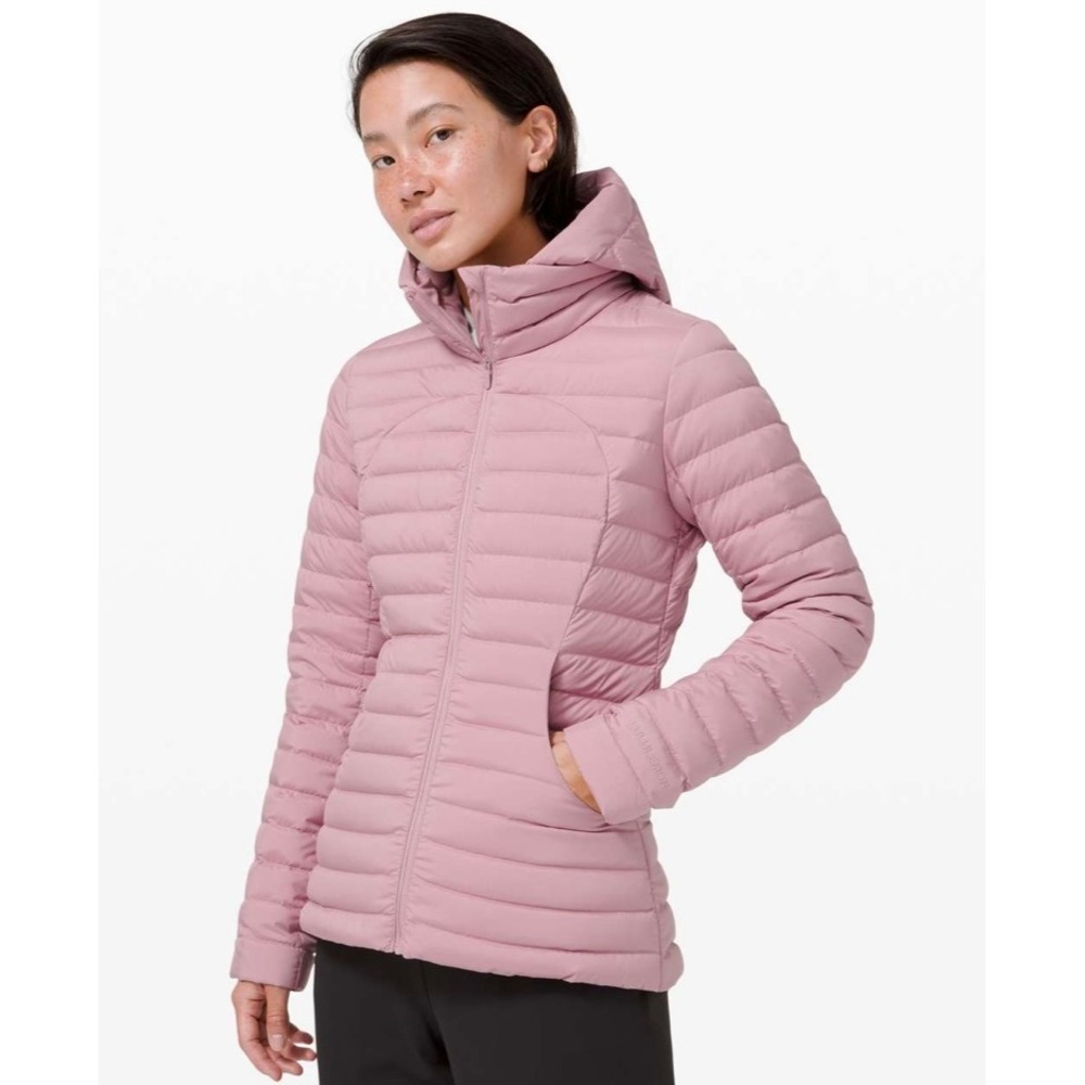 Lululemon Pack It Down Hooded Puffer Jacket Pink Taupe Women's Size 4 Full Zip - Picture 14 of 16